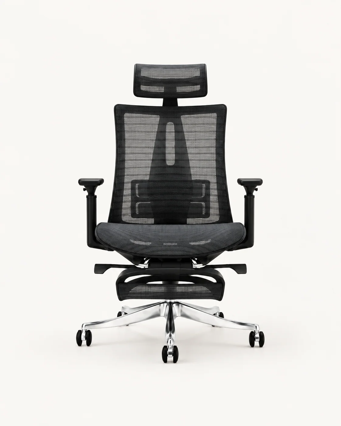 Tall Mesh Chair with Foot Support