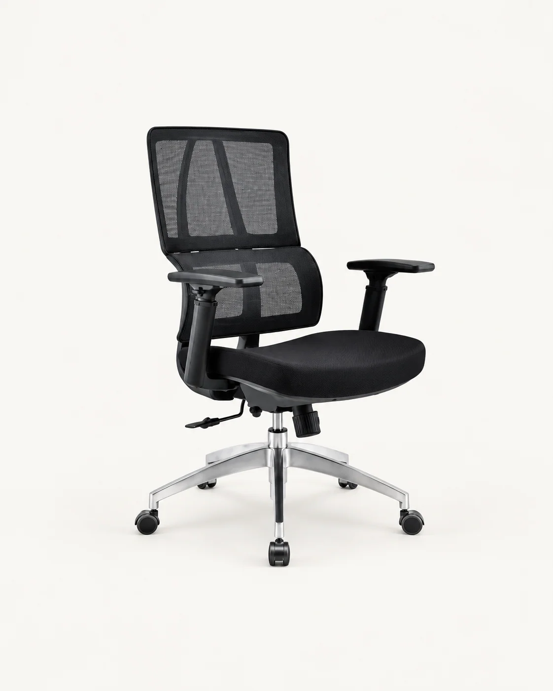 Square Mesh Chair with Silver Base