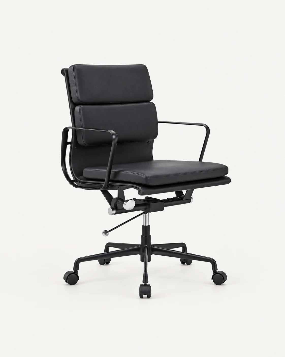 Segmented-back Chair with Dark Frame