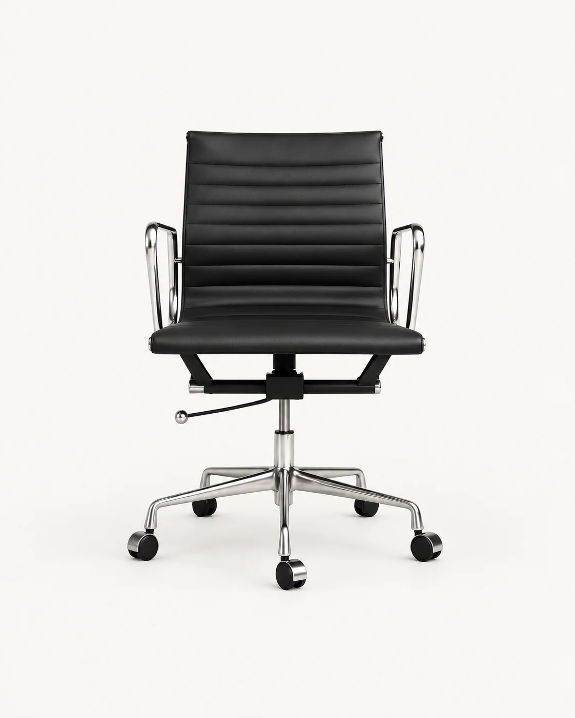 Straight-front Ribbed Office Chair