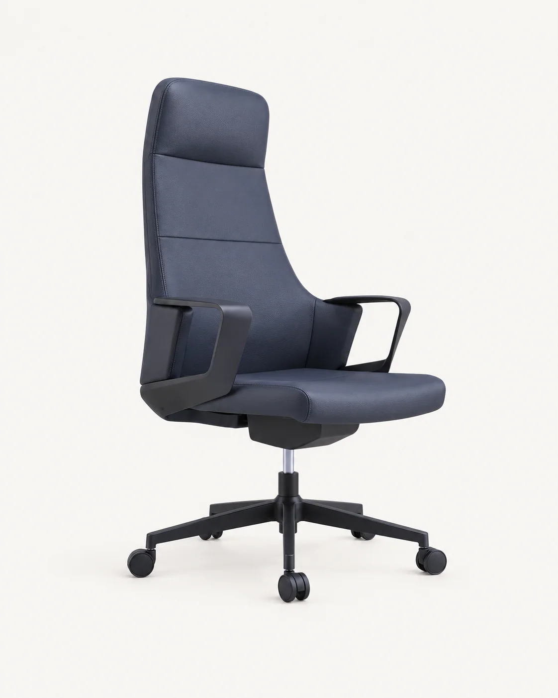 Segmented-back Chair with Dark Base