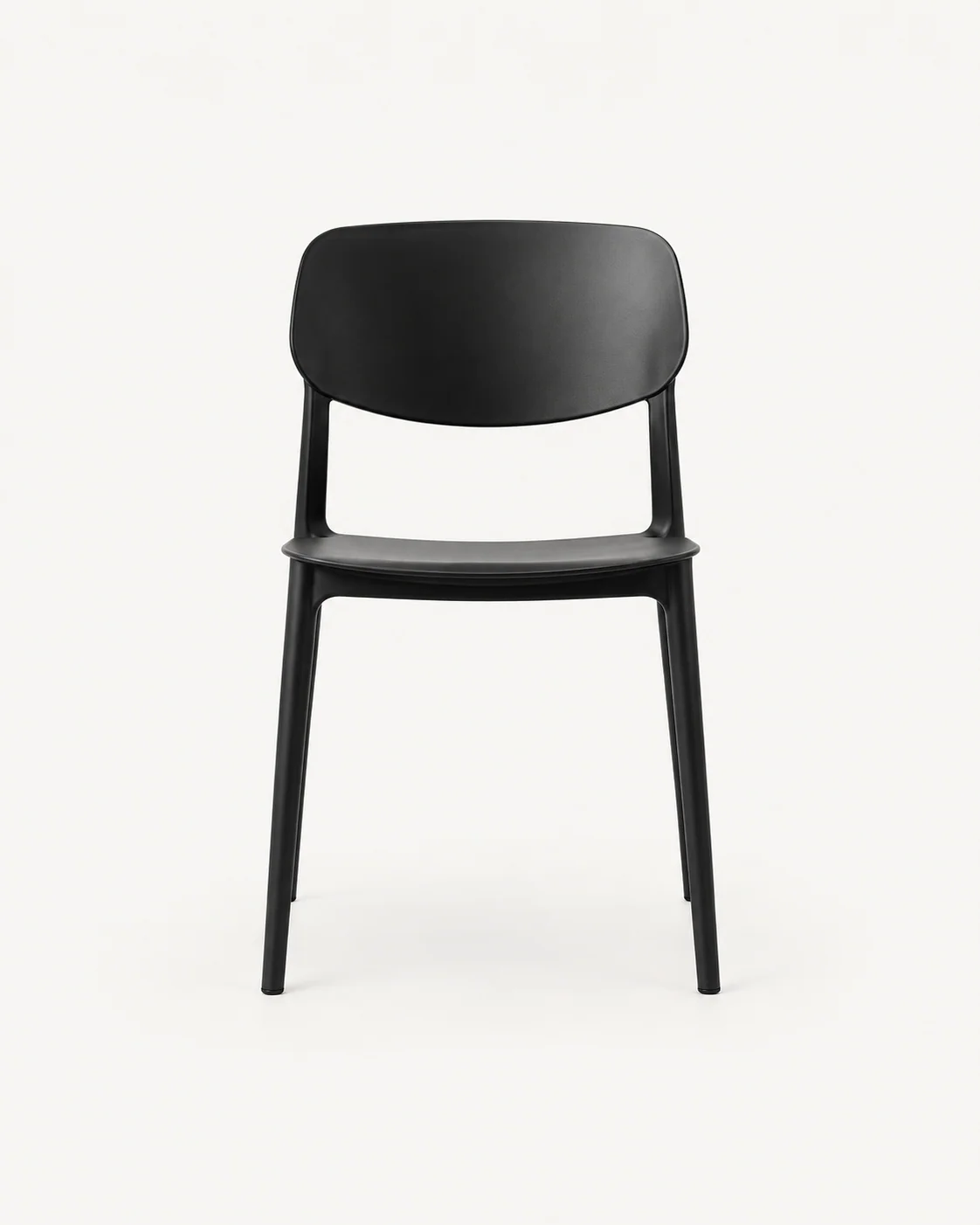 Black Rounded-back Pantry Chair