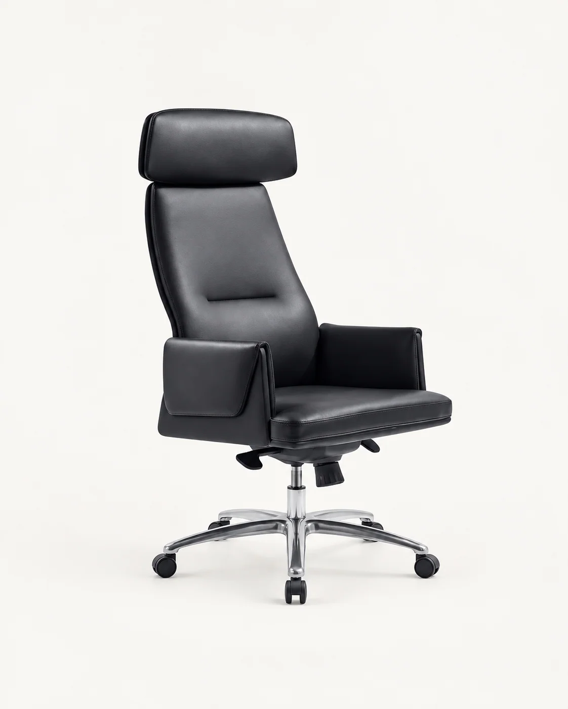 Headrest Chair with Boxed Arms