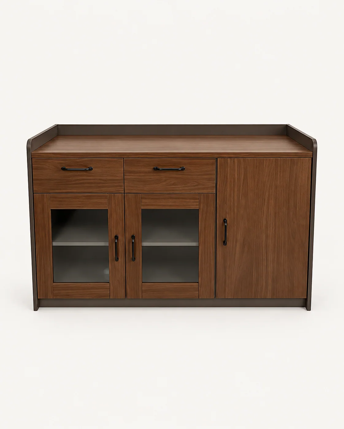 Wood-tone Mixed-storage Cabinet