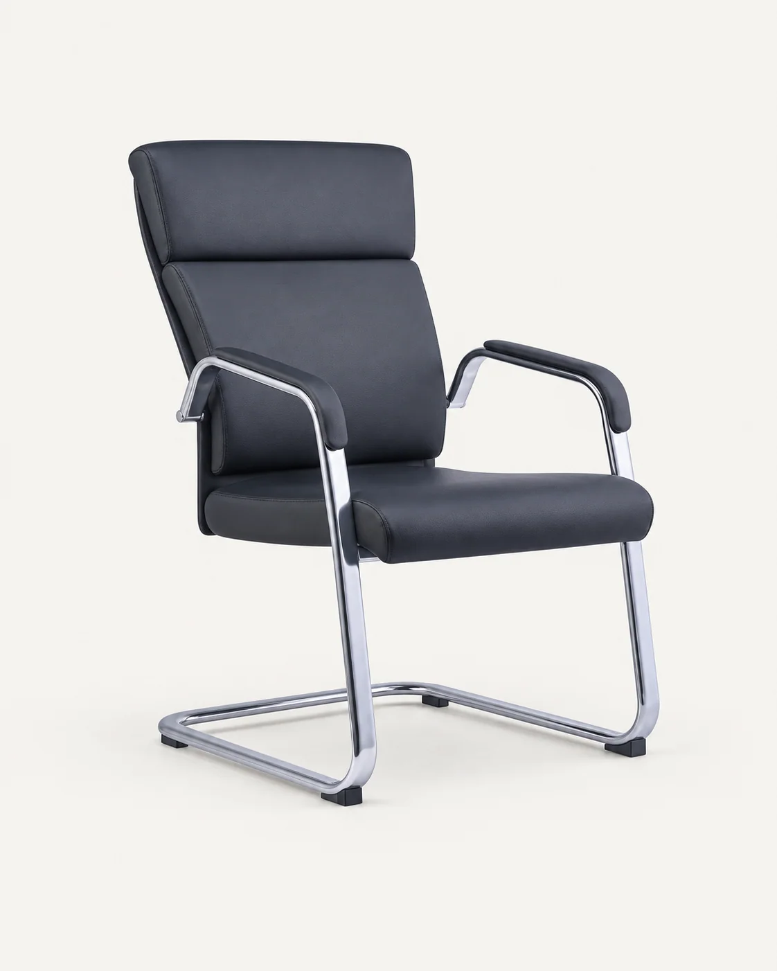 High-back Silver-frame Visitor Chair