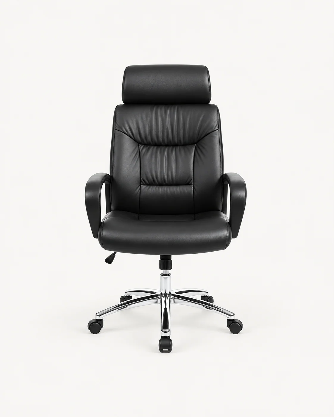 Padded Executive Chair with Silver Base