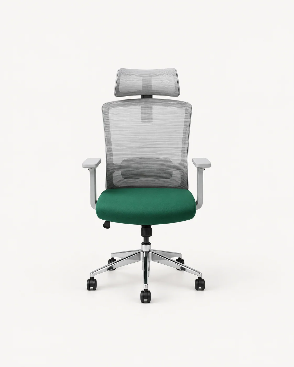 Light-frame Mesh Chair with Green Seat